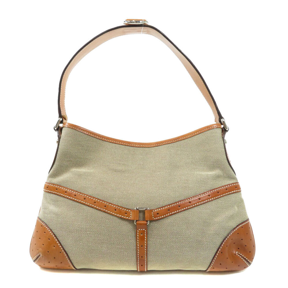 Gucci Logo Calfskin Canvas Handbag